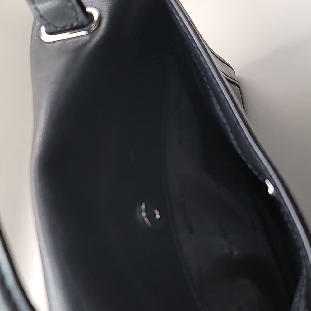 Michael Kors MK Whitney Leather Small Satchel Handbag Black Crossbody Neutral - Picture 9 of 12